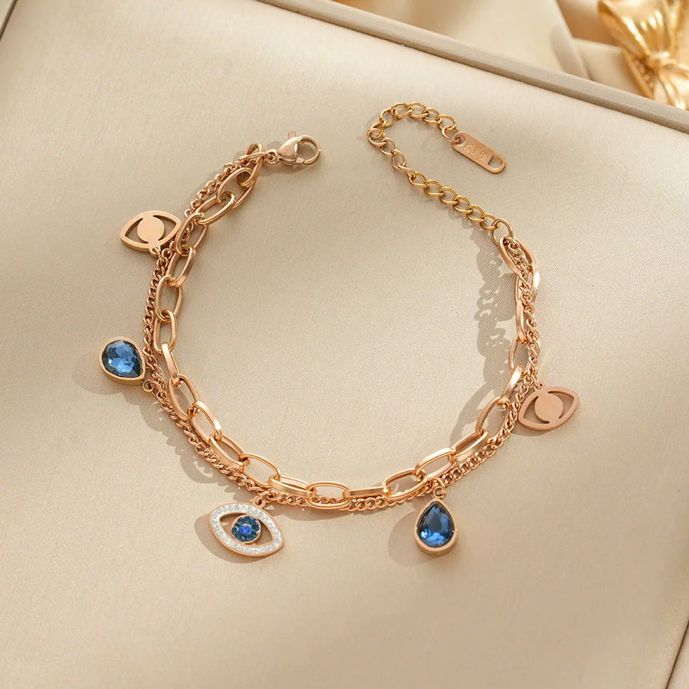 Fashion Bracelet Stainless Steel Eye Bracelet No Fade for Supermarket NS10269