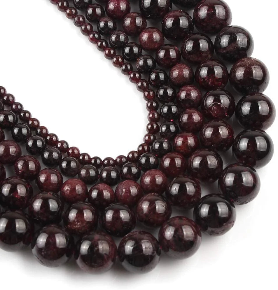 Hot Sales Red Garnet Beads Natural Stone Loose Beads for Jewelry Making