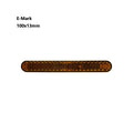 100x13mm Oval E-Mark Self-adhesive Front Side Rear Scooter Reflector