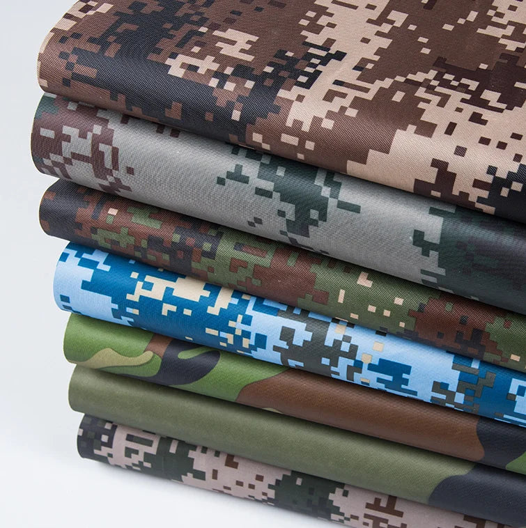 Various Types of 420D Camouflage Print Silver Coated Oxford Cloth Tent Tablecloth Fabric