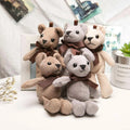 Kawaii 15cm Teddy Bears Keychain Mini Valentine's Day Stuffed Animals Teddy Bear Keychain Keyrings Plush Toy  Pendant Bag Charms