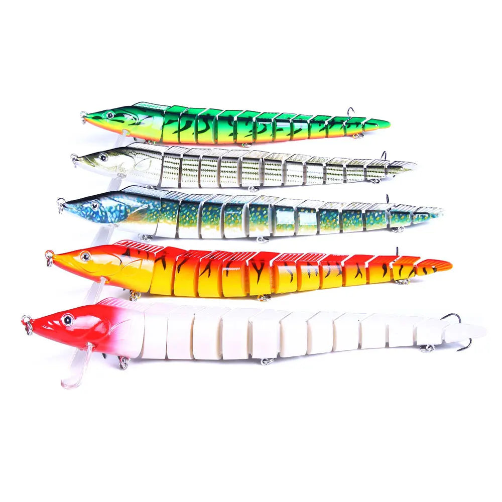 23cm 46g Hard Lifelike Artificial Bait Multi-section Jionted Fishing Lure with 3D Eyes