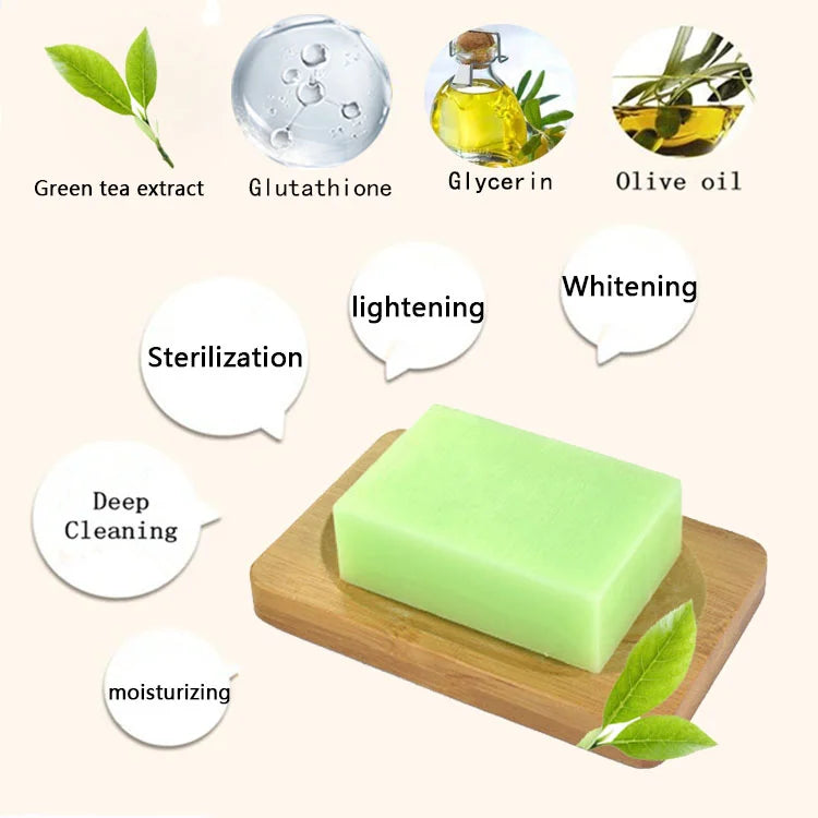 Private Label Anti-aging Antioxidant Natural Organic Green Tea Extract Whitening Green Tea Soap