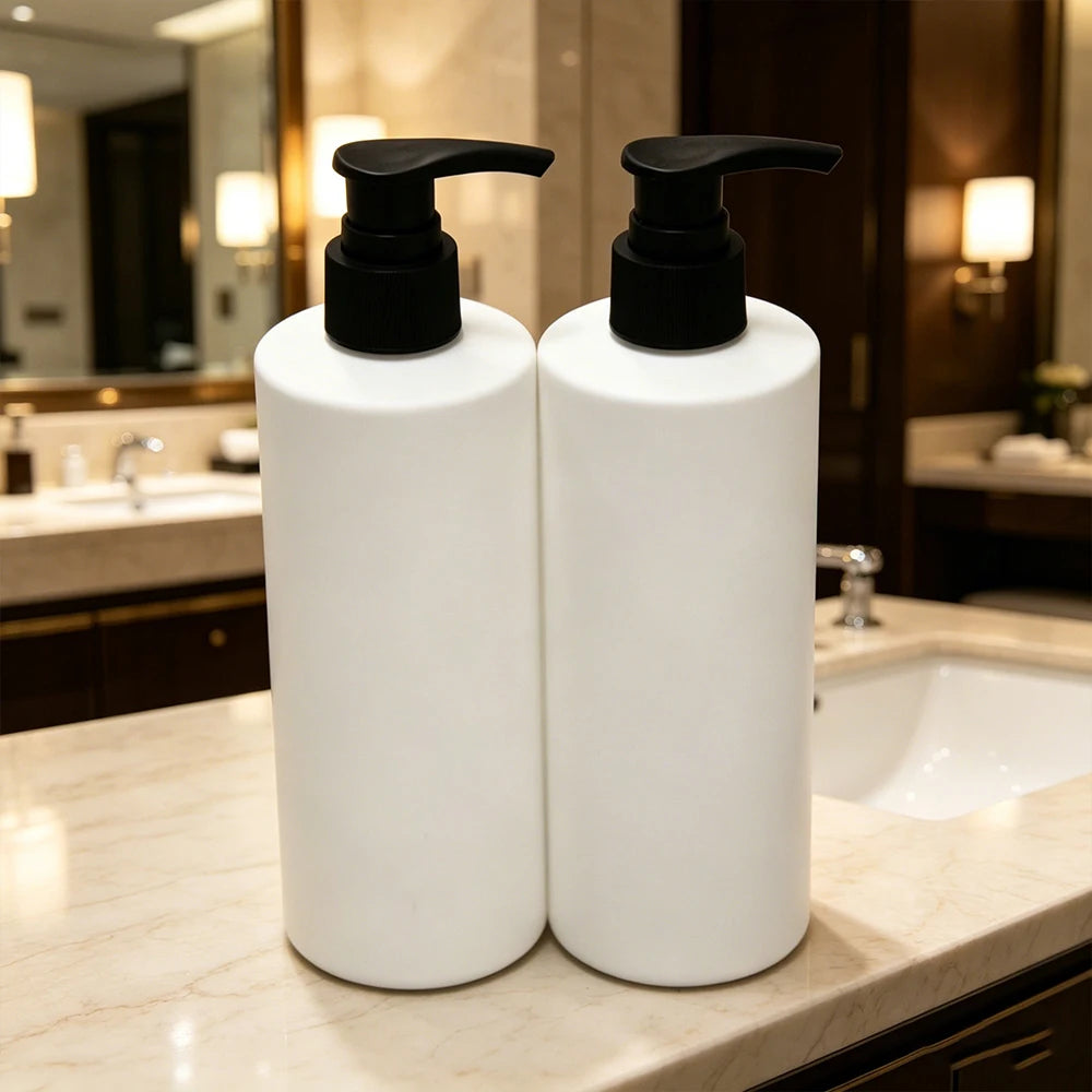 250ml 300ml Luxury Matte Plastic Bottle Pump Bottle For Facial Cleanser Shower Gel & Shampoo Packaging