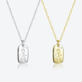 FUAMAY Direct Factory 925 Sterling Silver18K Gold Plated Boy and Girl Charm 925 Pendant Necklace Silver 925 Woman Everyday Wear