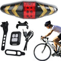 Smart Bicycle Safety Lamp Wireless Remote Control Ultra Bright LED Rechargeable Warning Beacon for Mountain Road Racing Bike