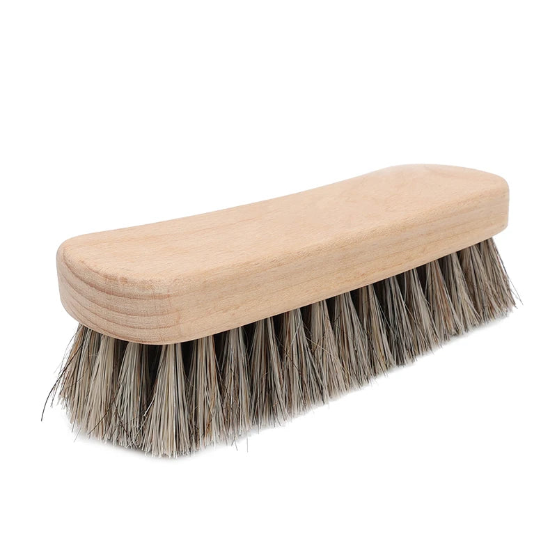 Factory Wholesale Custom Logo Solid Wooden Handle Shoe Cleaning Brush
