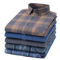 Plus Size  Flannel Shirts New Fashion Cotton Fleece OEM Shirt for Men Double Pocket Shirts