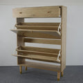 Portable Free Standing Wooden Rotating Shoe Rack Living Room Furniture for Home Storage