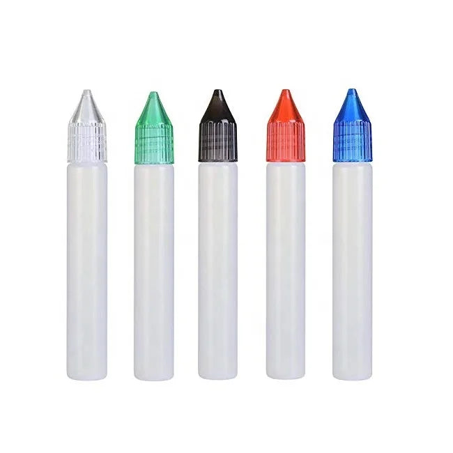 Ecannal 10 ml Plastic PE Semi clear Eye Drop Slim Pen Tube Bottle with Crystal PS Screw Cap