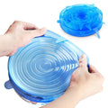 Fresh-Keeping Reusable 6pcs/set Silicone Suction Lid Silicone Stretch Seal Lids for Fruits Meat and Vegetables Silicone Cove