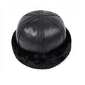 X1927 Sheep Skin Trucker Hat Leather Beret Cap Leather Cap Leather Hat Band With Buckle