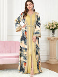 Women's Middle East Arab Clothing Casual Abaya Luxury Embroidery Chiffon Dress Muslim Islamic Clothing