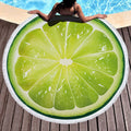 Factory Price Round Beach Towel Lemon Diameter Anti-sunlight Shawl Factory PrIce Outdoor Blanket Yoga Shawl Mat