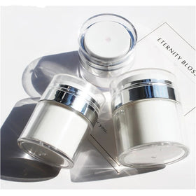 Acrylic Vacuum Pump Bottle Lotion Dispenser Airless Refillable Travel Cream Cosmetic Container Jars
