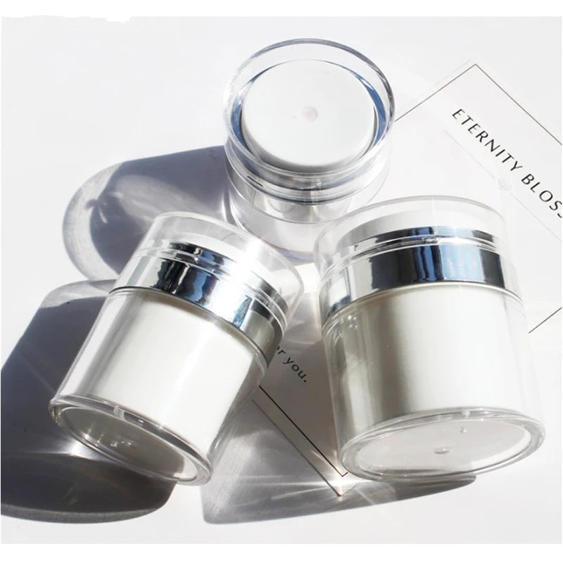 Acrylic Vacuum Pump Bottle Lotion Dispenser Airless Refillable Travel Cream Cosmetic Container Jars