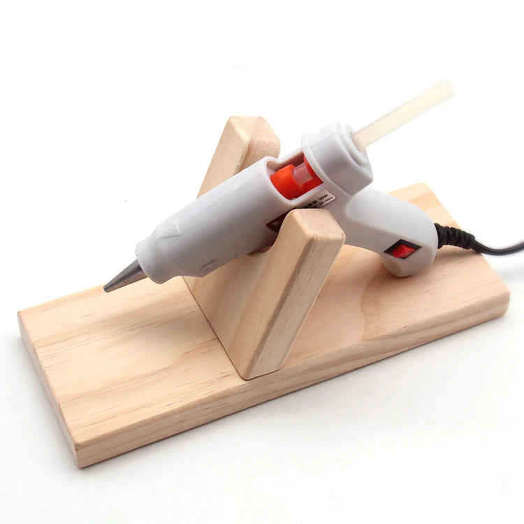 Wood Hot Glue Gun Holder Wood Hot Melt Glue Gun Stand Wood Stand for Hot Glue Gun