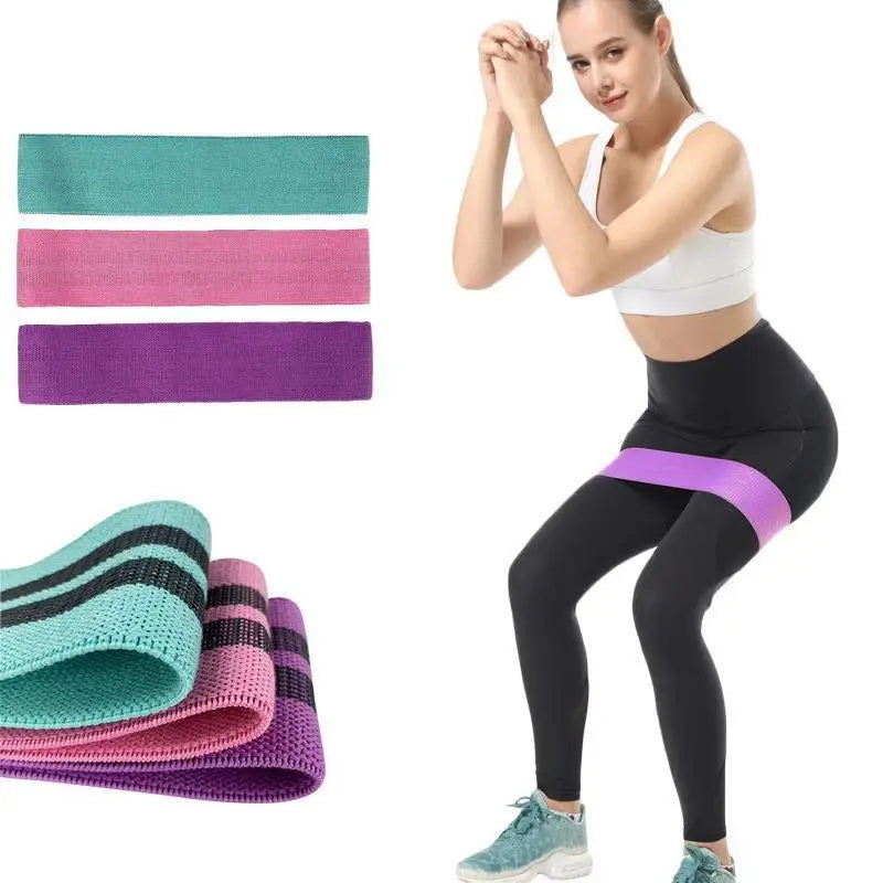 Women's Gym Exercise Fitness Bands Set Hip Strength Training for Legs Glutes Booty-High Fabric Resistance for Yoga & Workout