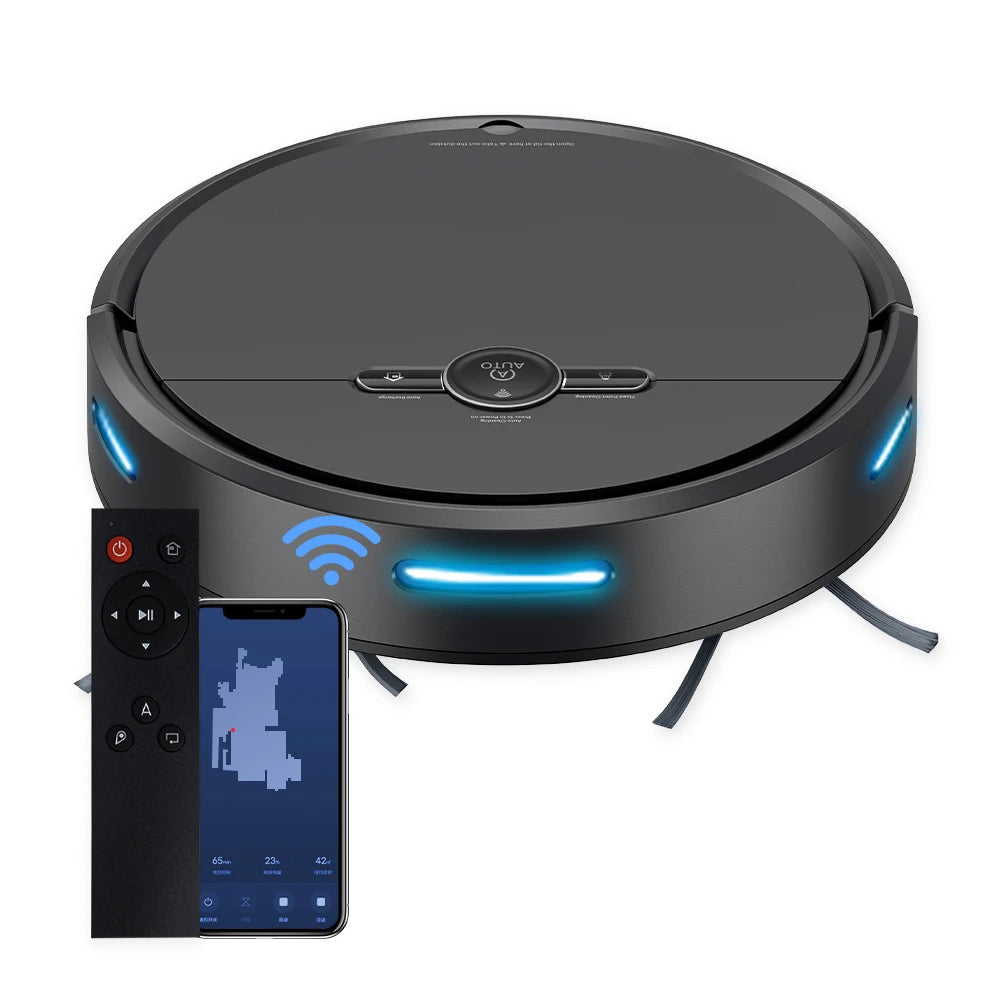 Geerlepol 3-in-1 Smart Mini Robot Vacuum Cleaner Wet Dry Automatic Sweeping Mopping OEM/ODM for Household Use 1-Wifi Connected