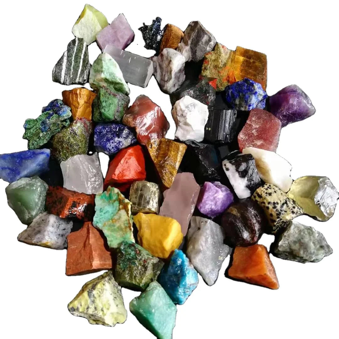 New Arrivals Fengshui Crystals Minerals Raw Healing Stones Natural Amethyst Rose Quartz Rough Stones