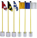 Fiberglass Golf Putting Green Flag Stick Set with Hole Cup Backyard Putting Green Training Aids