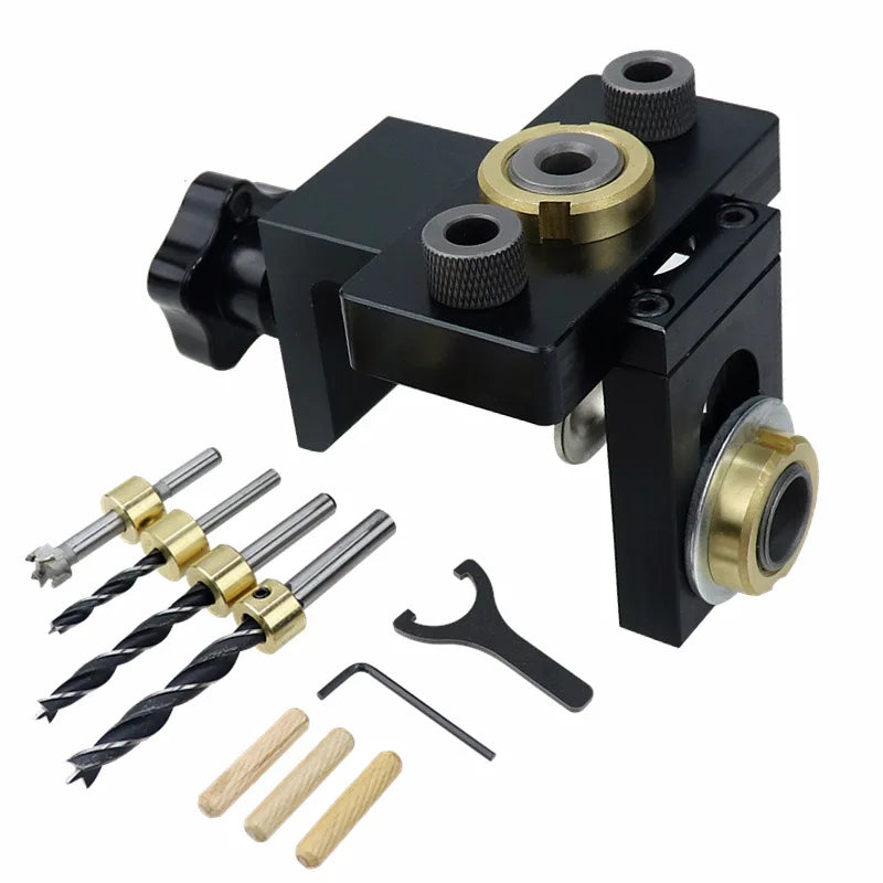 3 In1 Straight Hole Locator Customizable Woodworking Log Tenon Tools Drill Locator Drill Locator