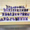 Hot Sales Natural Rose Quartz Pokemons Carvings Healing Stones Lepidolite Gengar Yellow Calcite Pikachu Carving for Gifts