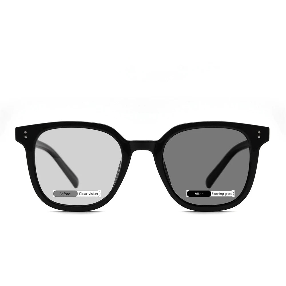 Uv400 Custom logo Photochormic Tr90 Rivet Sunglasses with Anti-glare Polarized