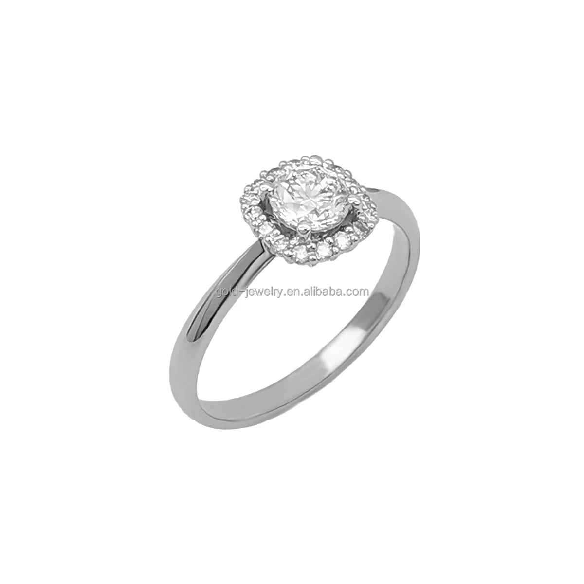 Wedding Engagement Finger Rings 18k Solid White Gold Lab Grown Diamond Rings Women Fine Jewelry
