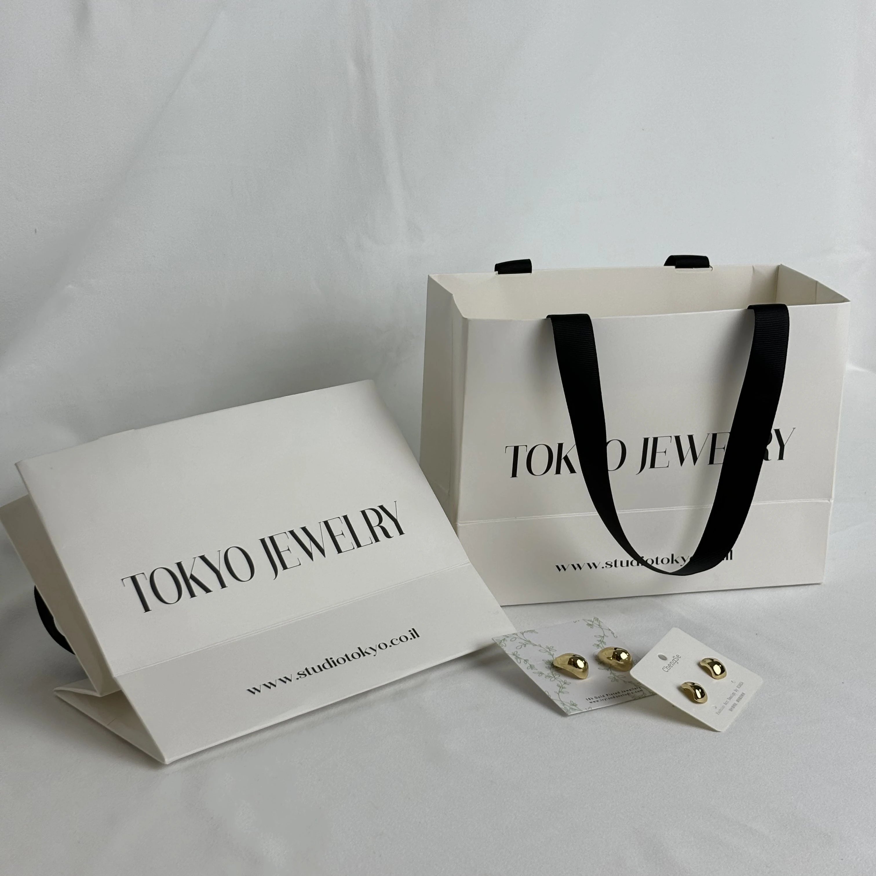 Recyclable Craft Handle Paper Bag Personal Logo Holiday Promotion Storage Gift Boxes Custom Coach Handle for Jewelry Storage