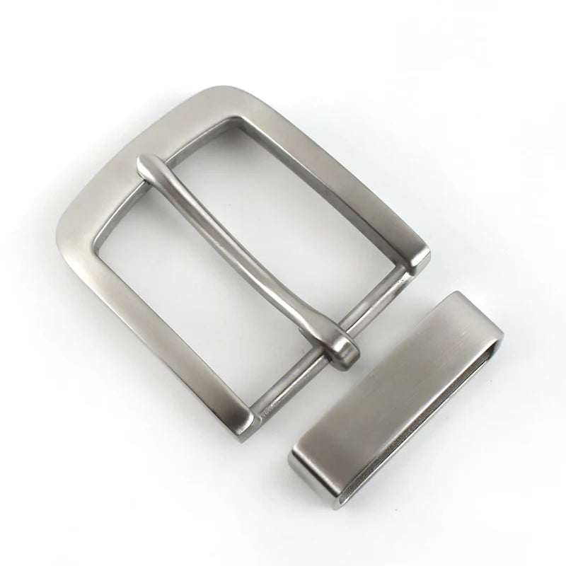 Meetee KY954 40mm Leather Craft Pin Buckle Accessories Suitable for Business Men's Clothing Stainless Steel Belt Buckle