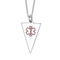 Stainless Steel Silver Plated Link Chain Pendant Necklace for Women Men Unisex Trendy Christian Geometric Design