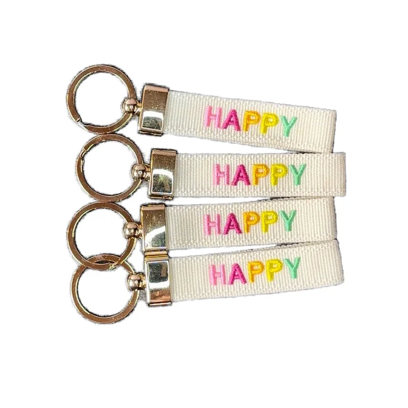 Rainbow Pink Bow Keychain