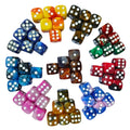 Factory Directly Sale Acrylic 16mm D6 Casino Dice Multicolor Pips Dot & Pips Design for Board Game Pack of 10