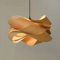 Modern Simple Home Decor Lighting Fixtures Creative Southeast Asian Wooden Skin Pendant Middle for Bedroom Aisle Chandelier
