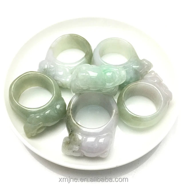Burmese Jade Article a Jadeite Brave Ring Jade Article a Jadeite Brave Ring Jade Ring Manufacturer Wholesale