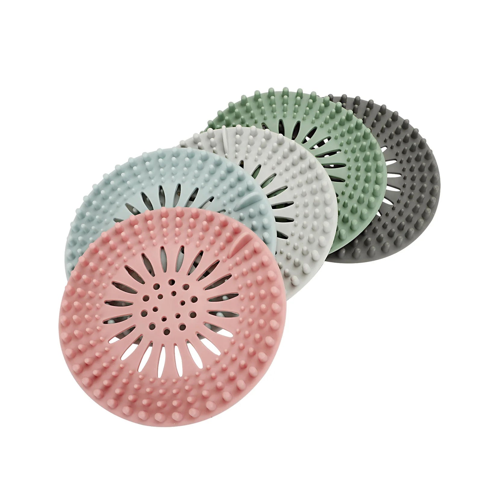 HYA Hair Catcher Durable Silicone Hair Stopper Shower Drain Covers Suit for Bathroom Bathtub and Kitchen Modern TPR