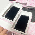 Wholesale Supplies Private Logo Matte Black Velvet Mink Eyelash Extension Trays Volume Lashes CC CD DD Dark Black Cashmere Lash
