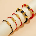 Handmade Adjustable Red String Black Rope Friendship Couple Fengshui Lucky Vietnam Placer Gold Pixiu Bracelet for Women Girls
