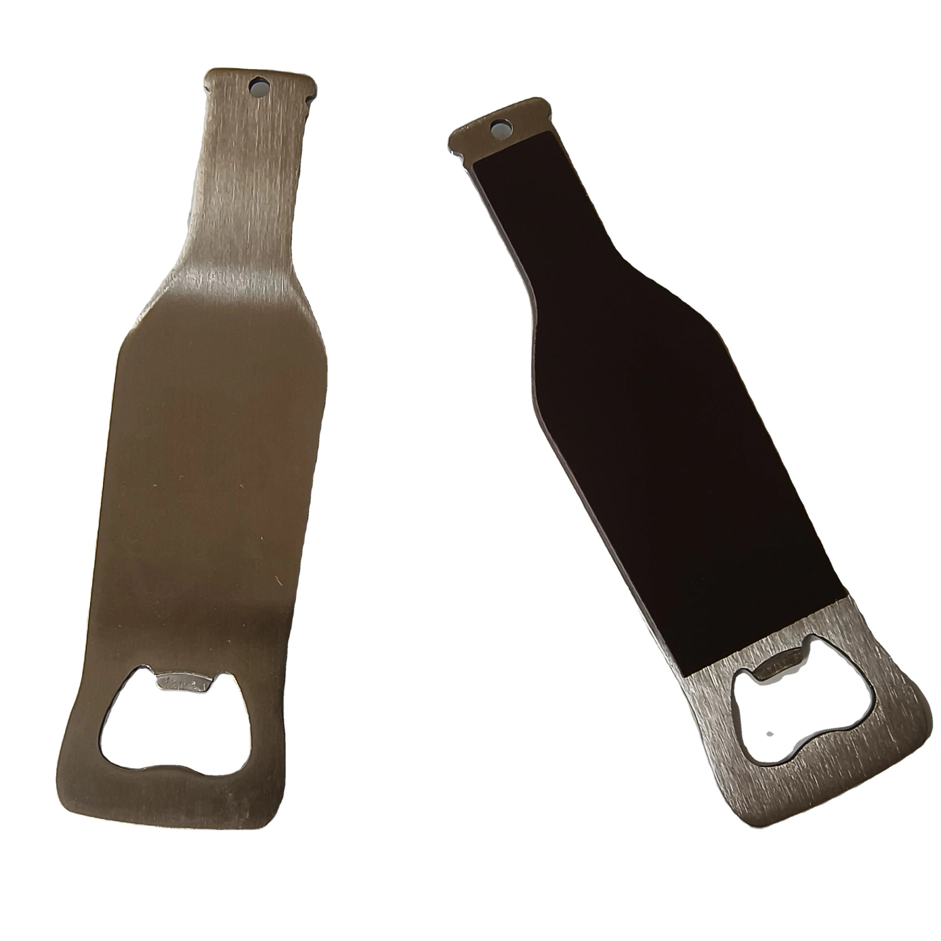 Custom Printed Stainless Steel Bottle Shape Magnetic Bottle Opener Sustainable Stylish Magnetic Beer Opener Epoxy Dome