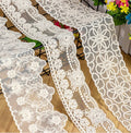 Wholesale Cheap Embroidered Nylon/Cotton Lace Fabric for Shoes Bags Water Soluble Household Organza Gauze with Gguipure Trim