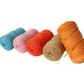 New 4mm Macrame Rope 100% Cotton Hand Braided Yarn Tapestry Decoration Material Dyed Patterned Carded Yarn
