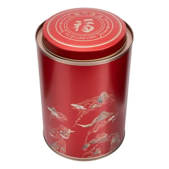 Wholesale Round Food Grade Tin Box Cylindrical Metal Tin Can Packaging Loose Tea Coffee Tin Can
