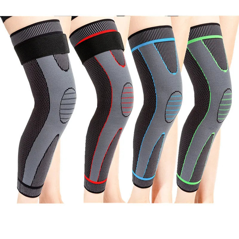 Hot Elastic Sports Lengthen Knee Pad Leg Sleeve Non-slip Bandage Compression Leg Warmer for Men and Women