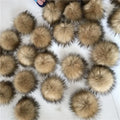 Fluffyl Faux Fox Raccoon Fur Pom Pom Balls 16cm DIY Craft PomPon for Hats Keychains Scarves Mitten Bags Accessories Hairball