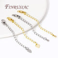 18K Gold Plated Flat Extension Chain Lobster Clasps Connector Jewelry Making Tail Extender Chains DIY Bracelet Necklace