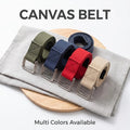 Simple Multi-color Unisex Nylon Canvas Breathable Belt Casual Jeans Double Buckle Outdoor Custom Tactical Belt