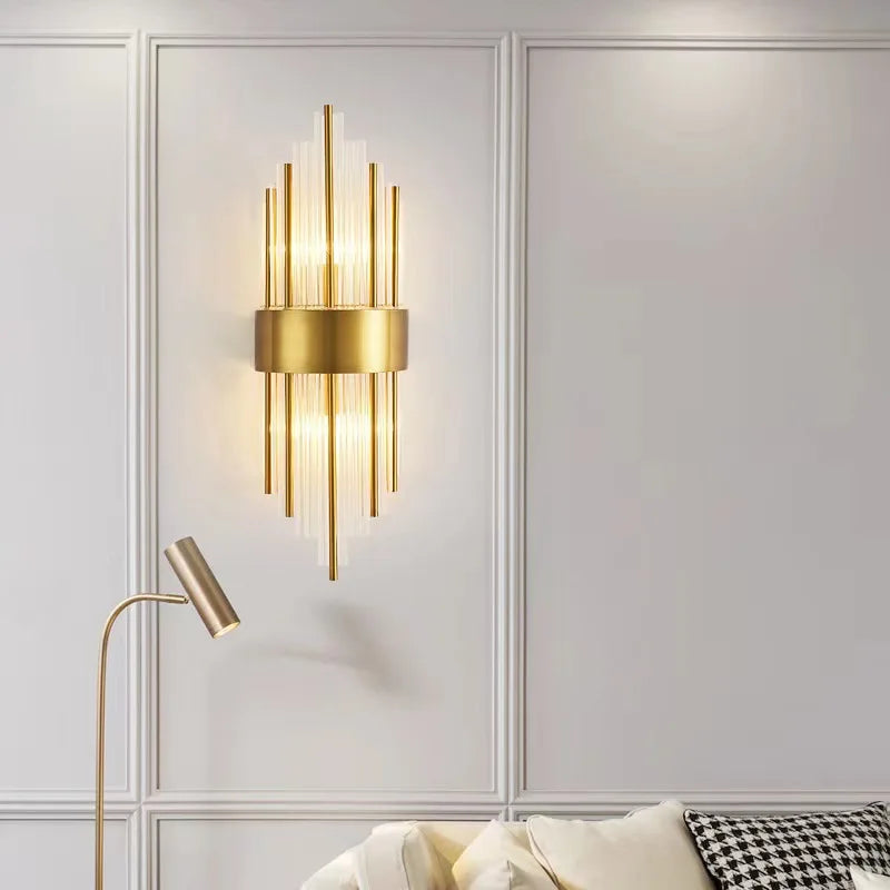 Modern Indoor Luxury Crystal Design Wall Lamp Living Room Home Modern LED Crystal Wall Lamp Corridor Bedroom Bedside Wall Light