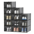 Waterproof Transparent Stackable Shoe Containers GRS Plastic Storage Shoe Box Organizer