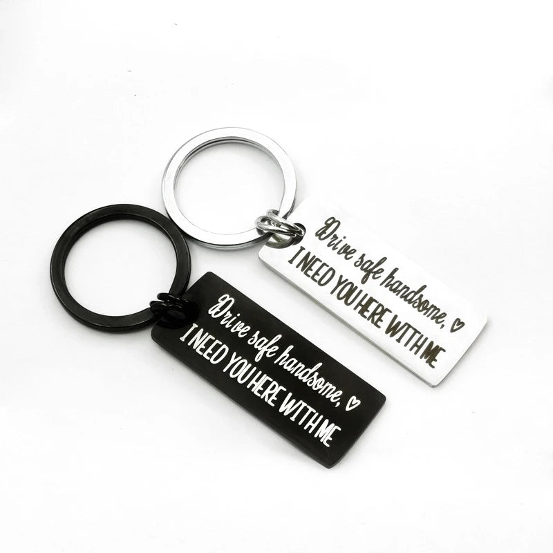 Never Forget the Difference Stainless Steel Key Chain Inspirational Personality and Creativity Tag Personalized Gift Custom